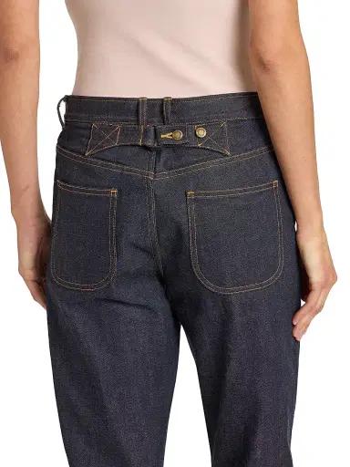 Thom Browne Women's Cropped Straight-Leg Jeans - Navy - Size 10 | Thumbnail 6 Thom Browne Women's Cropped Straight-Leg Jeans - Navy - Size 10 | Thumbnail 6