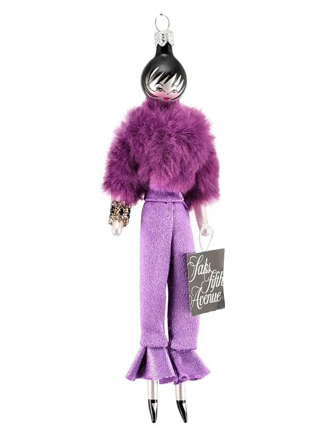 De Carlini Soffieria Lady In A Fur Jacket Ornament