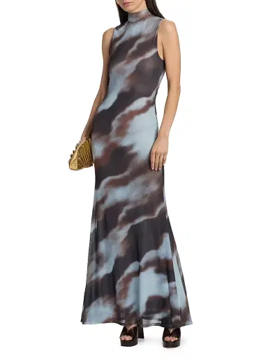 Ronny Kobo Women's Morell Abstract Sleeveless Maxi Dress | Thumbnail 2