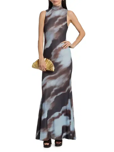 Ronny Kobo Women's Morell Abstract Sleeveless Maxi Dress | Thumbnail 3