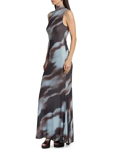 Ronny Kobo Women's Morell Abstract Sleeveless Maxi Dress | Thumbnail 4