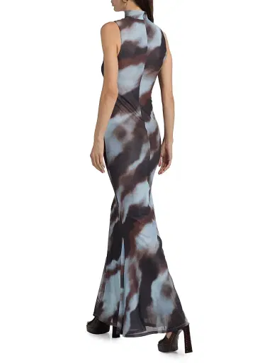 Ronny Kobo Women's Morell Abstract Sleeveless Maxi Dress | Thumbnail 5