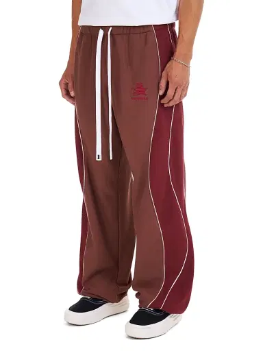 Nahmias Men's Ollie Wide-Leg Sweatpants - Vintage Burgundy Fleece - Size XXL | Thumbnail 2