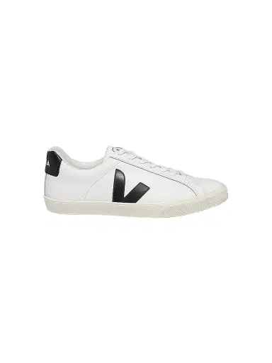 Veja Women's Esplar Logo Leather Sneakers - White Black - Size 10 | Thumbnail 1