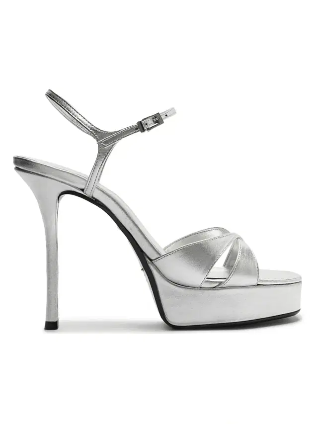 Women's Maxine 120MM Leather Platform Sandals - Silver