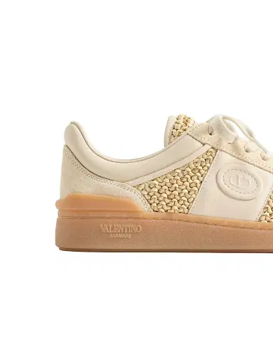 Valentino Garavani Women's Upvillage Sneakers in Woven Raffia Fabric | Thumbnail 6 Valentino Garavani Women's Upvillage Sneakers in Woven Raffia Fabric | Thumbnail 6