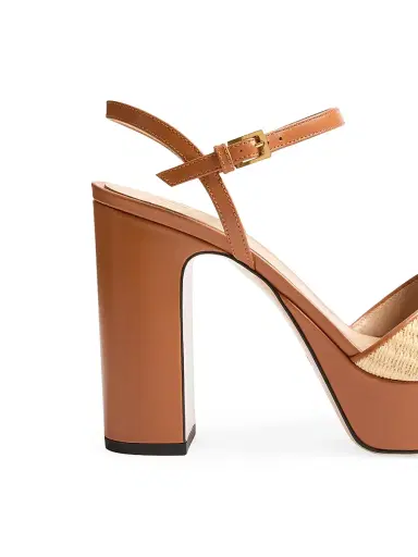 Valentino Garavani Women's Vlogo Signature 115MM Platform Sandals in Raffia | Thumbnail 6 Valentino Garavani Women's Vlogo Signature 115MM Platform Sandals in Raffia | Thumbnail 6