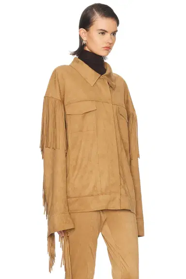 Norma Kamali Fringe Oversized Jacket | Thumbnail 3