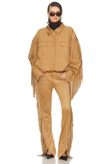 Norma Kamali Fringe Oversized Jacket | Thumbnail 5