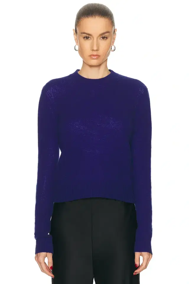 Enza Costa Cashmere Easy Long Sleeve Crewneck Sweater