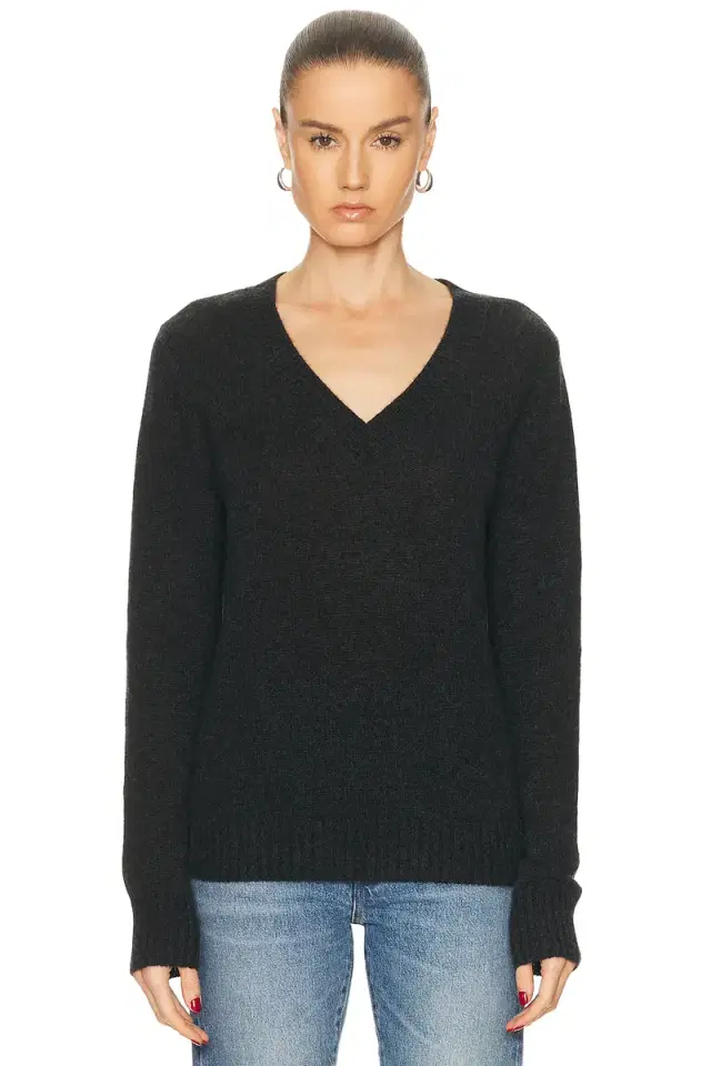 Enza Costa Cashmere V-Neck Sweater