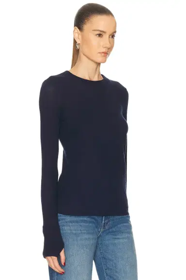 Enza Costa Cashmere Easy Cuffed Crewneck Top | Thumbnail 2 Enza Costa Cashmere Easy Cuffed Crewneck Top | Thumbnail 2