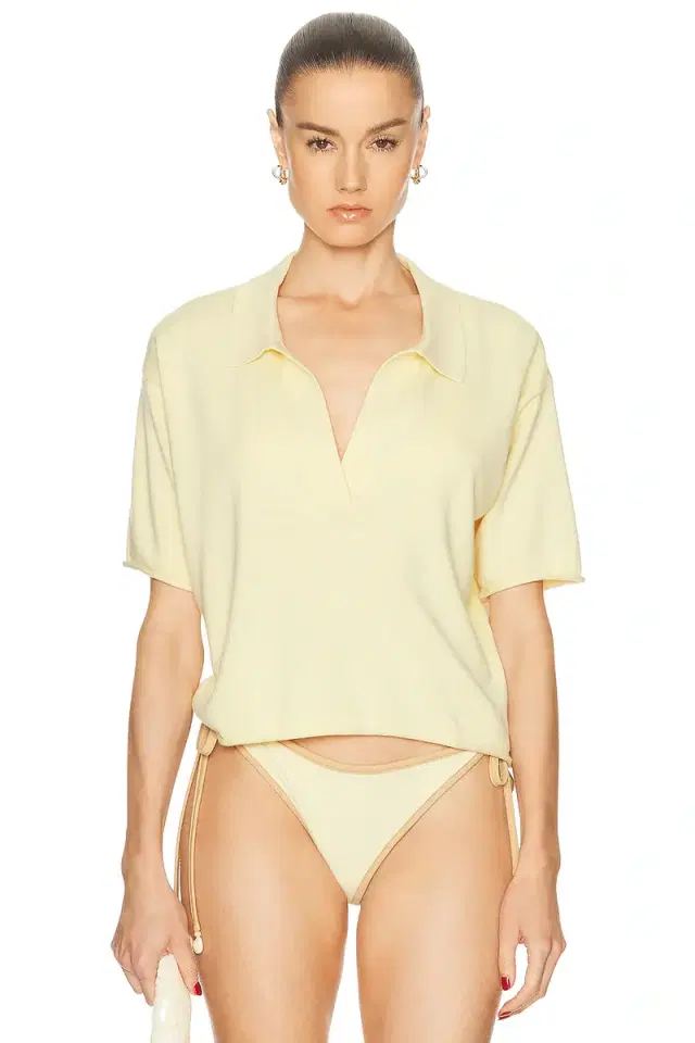 Josie Boxy Knit Polo Top
