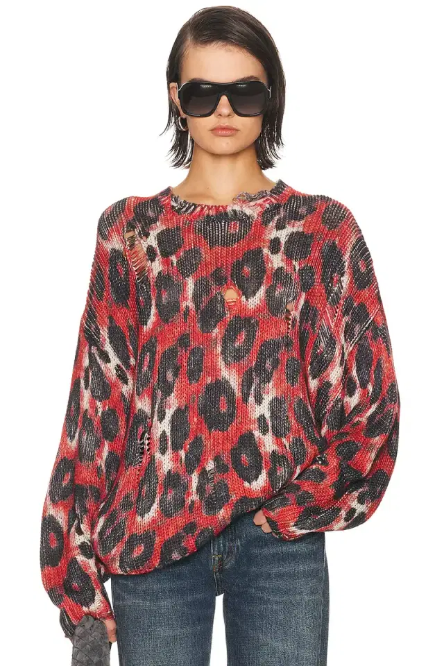 R13 Printed Oversized Sweater