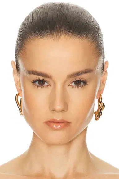 Givenchy Chain Link Golden Asymmetrical Earrings | Thumbnail 2