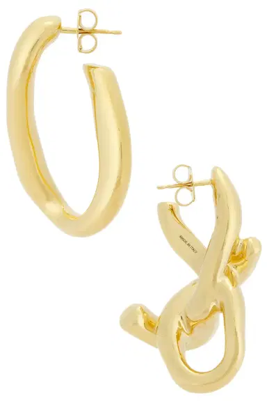 Givenchy Chain Link Golden Asymmetrical Earrings | Thumbnail 3