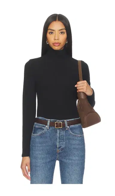perfectwhitetee Dana Sweater Jersey Turtleneck | Thumbnail 1