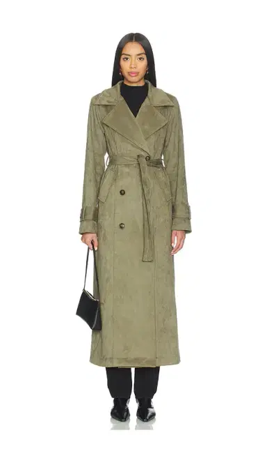 SNDYS Sutton Faux Suede Trench Coat | Thumbnail 2 SNDYS Sutton Faux Suede Trench Coat | Thumbnail 2