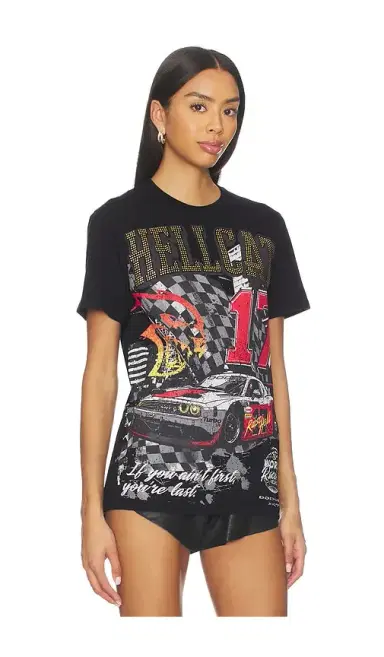 REASON Dodge Hellcat Rhinestone Tee | Thumbnail 2