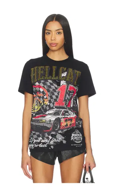 REASON Dodge Hellcat Rhinestone Tee | Thumbnail 1