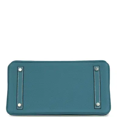 HERMÈS Hermes Birkin 30 Blue Jean Togo Palladium Hardware | Thumbnail 6 HERMÈS Hermes Birkin 30 Blue Jean Togo Palladium Hardware | Thumbnail 6