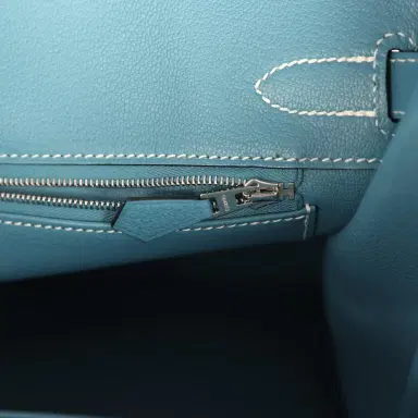 HERMÈS Hermes Birkin 30 Blue Jean Togo Palladium Hardware | Thumbnail 9 HERMÈS Hermes Birkin 30 Blue Jean Togo Palladium Hardware | Thumbnail 9