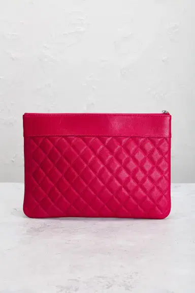 Chanel Chanel Sheepskin Vintage Mademoiselle Medium O Case Clutch | Thumbnail 3 Chanel Chanel Sheepskin Vintage Mademoiselle Medium O Case Clutch | Thumbnail 3