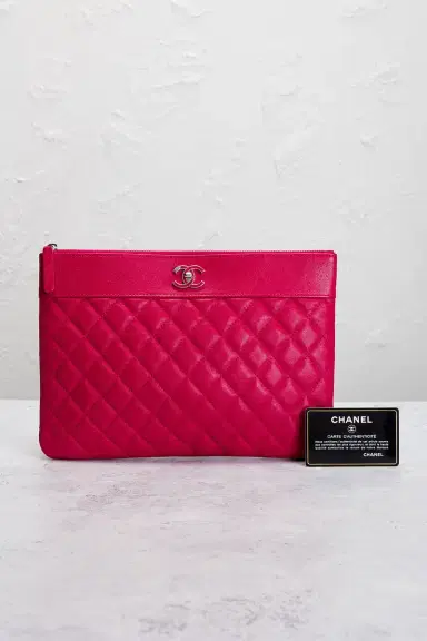 Chanel Chanel Sheepskin Vintage Mademoiselle Medium O Case Clutch | Thumbnail 9 Chanel Chanel Sheepskin Vintage Mademoiselle Medium O Case Clutch | Thumbnail 9