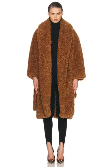 Atlein Long Teddy Wrap Coat | Thumbnail 2 Atlein Long Teddy Wrap Coat | Thumbnail 2