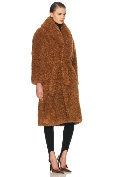 Atlein Long Teddy Wrap Coat | Thumbnail 3 Atlein Long Teddy Wrap Coat | Thumbnail 3