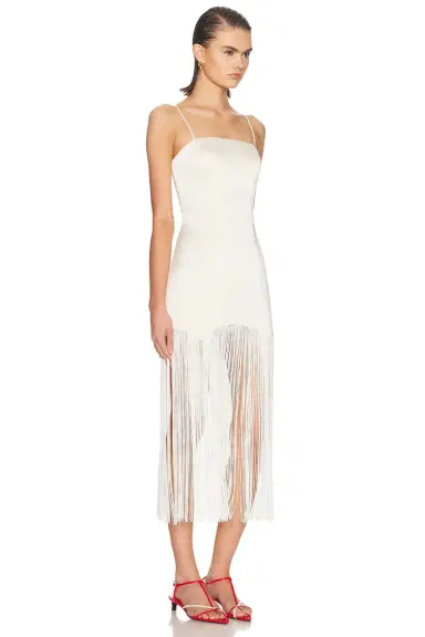 Fleur du Mal Satin Fringe Maxi Dress | Thumbnail 2 Fleur du Mal Satin Fringe Maxi Dress | Thumbnail 2