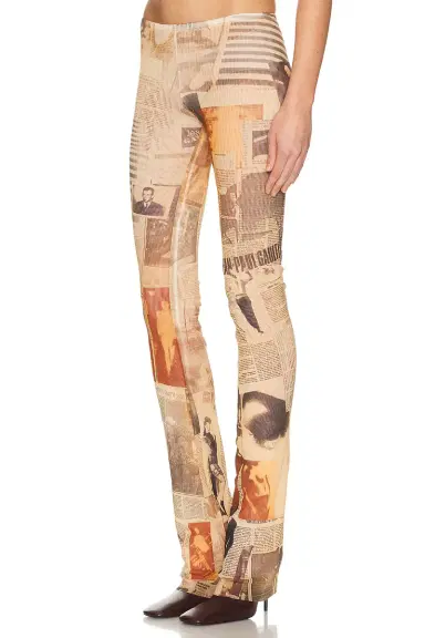 Jean Paul Gaultier Mesh Printed Journal Trouser | Thumbnail 3 Jean Paul Gaultier Mesh Printed Journal Trouser | Thumbnail 3