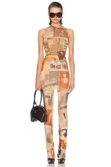 Jean Paul Gaultier Mesh Printed Journal Trouser | Thumbnail 5 Jean Paul Gaultier Mesh Printed Journal Trouser | Thumbnail 5