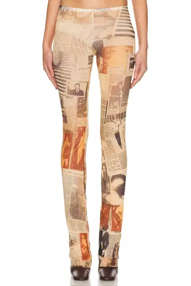 Jean Paul Gaultier Mesh Printed Journal Trouser | Thumbnail 1 Jean Paul Gaultier Mesh Printed Journal Trouser | Thumbnail 1