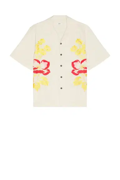 Commas Embroidered Peonies Bowling Shirt | Thumbnail 6 Commas Embroidered Peonies Bowling Shirt | Thumbnail 6
