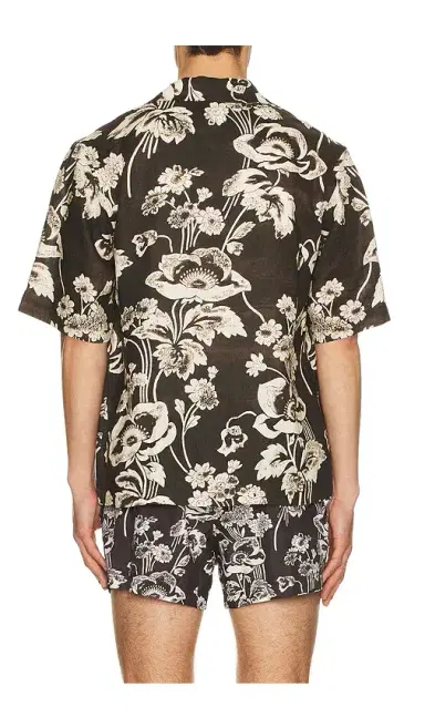 Commas Painted Peonies Bowling Shirt | Thumbnail 2