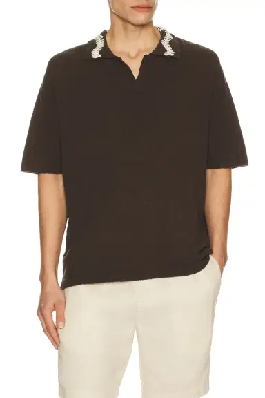 Commas Hand Crochet Collar Polo | Thumbnail 3