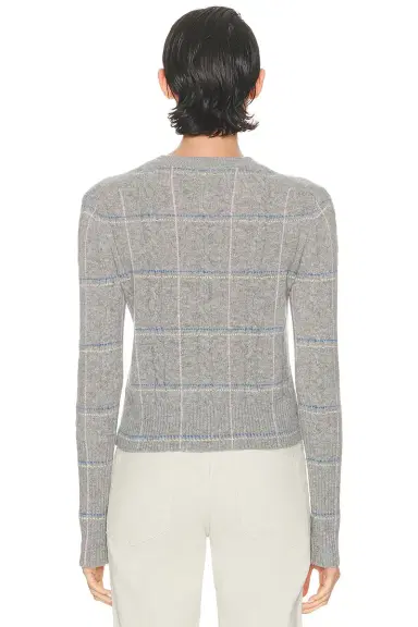 Guest In Residence Shrunken Check Crewneck Sweater | Thumbnail 3 Guest In Residence Shrunken Check Crewneck Sweater | Thumbnail 3
