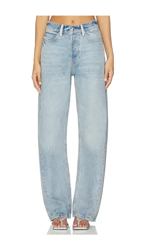 Relaxed Straight Cut With Crystal Belt Loops