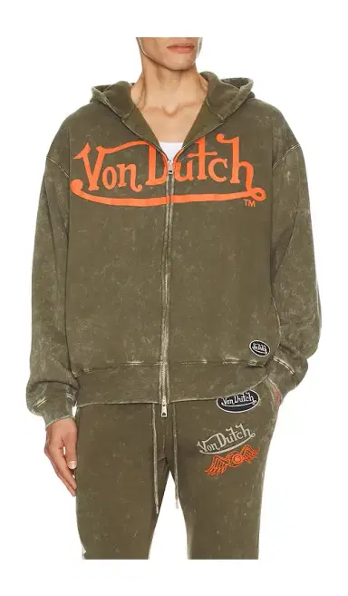 Von Dutch Oversized Zip Hoodie | Thumbnail 2 Von Dutch Oversized Zip Hoodie | Thumbnail 2