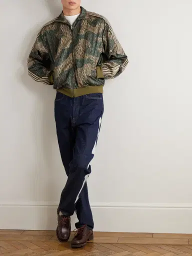KAPITAL Striped Webbing-Trimmed Printed Jersey Track Jacket - Men | Thumbnail 2