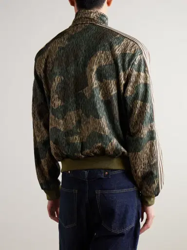 KAPITAL Striped Webbing-Trimmed Printed Jersey Track Jacket - Men | Thumbnail 4