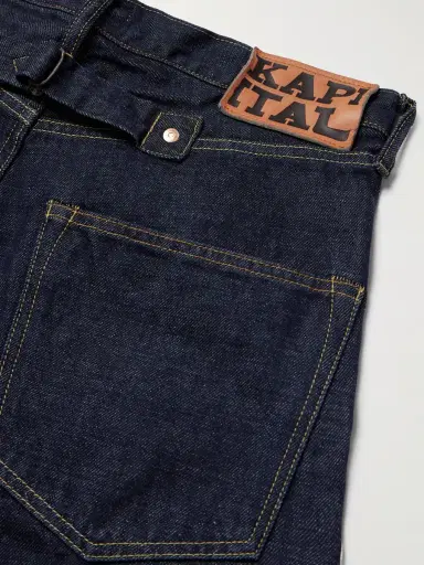 KAPITAL Okagilly Slim-Fit Crochet-Trimmed Jeans - Men | Thumbnail 5