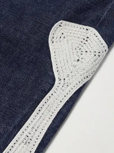 KAPITAL Okagilly Slim-Fit Crochet-Trimmed Jeans - Men | Thumbnail 6