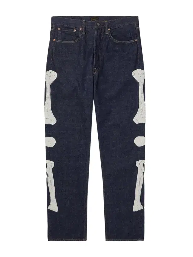 KAPITAL Okagilly Slim-Fit Crochet-Trimmed Jeans - Men
