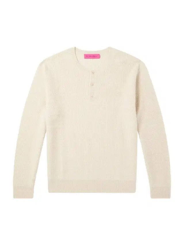 Waffle-Knit Cashmere Henley Sweater - Men