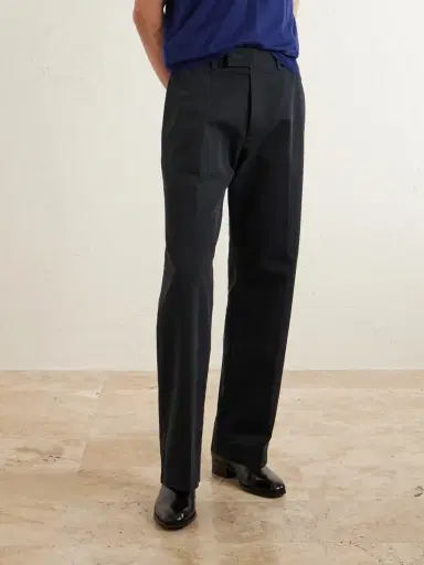 Tom Ford Wide-Leg Cotton-Drill Trousers - Men | Thumbnail 3