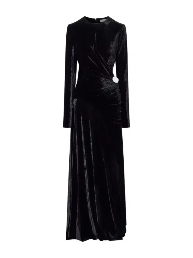 Embellished Cutout Velvet Maxi Dress