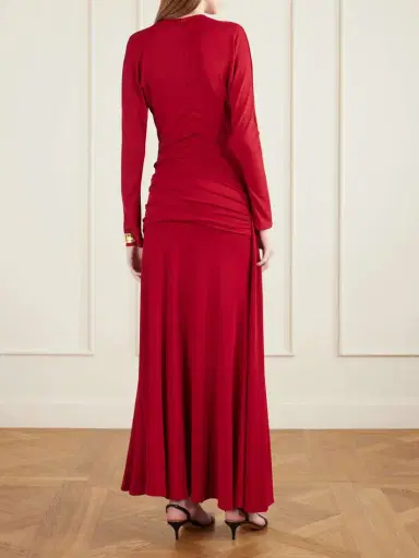 Rabanne Ruched Chiffon Maxi Skirt | Thumbnail 4 Rabanne Ruched Chiffon Maxi Skirt | Thumbnail 4
