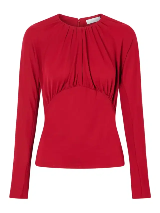 Ruched Chiffon Blouse